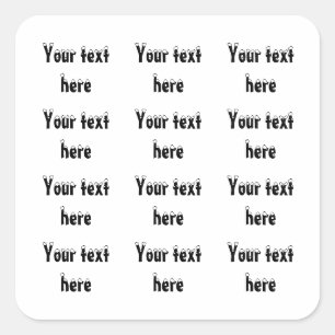 Weihnachtsschrift Typografie Schnee Quadratischer Aufkleber