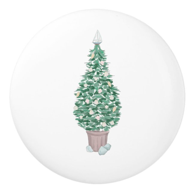 Weihnachtsschublader Keramik Kasten Pull Keramikknauf (Vorderseite)