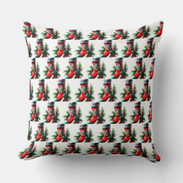 Weihnachtsschuh mit Weihnachtsbaum Kissen