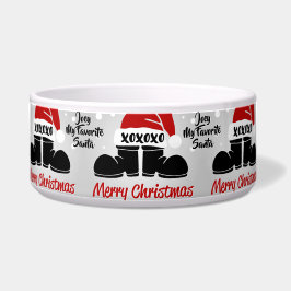 Weihnachtsschuhe/Keramik mit roter Verschlusskappe Napf