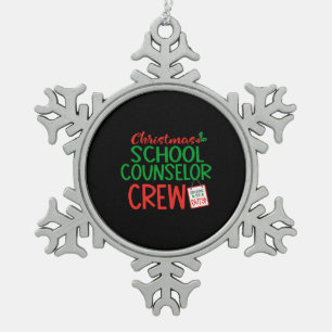 Weihnachtsschulberater, Weihnachten-Crew Schneeflocken Zinn-Ornament