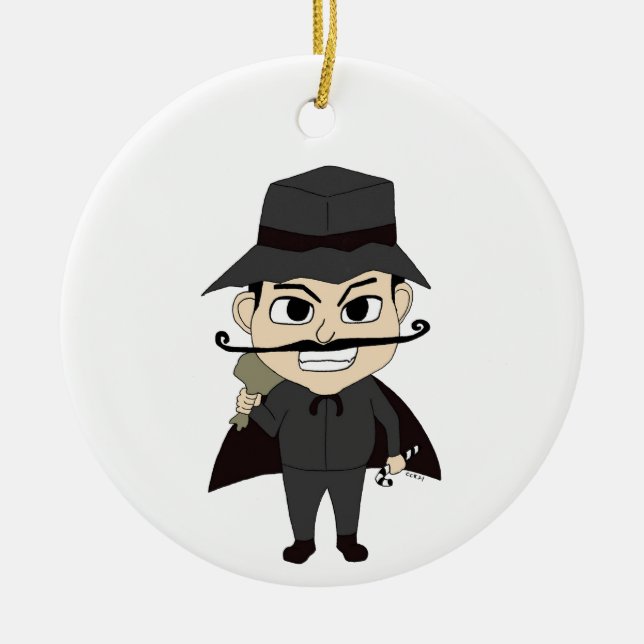 Weihnachtsschurke Keramik Ornament (Vorne)