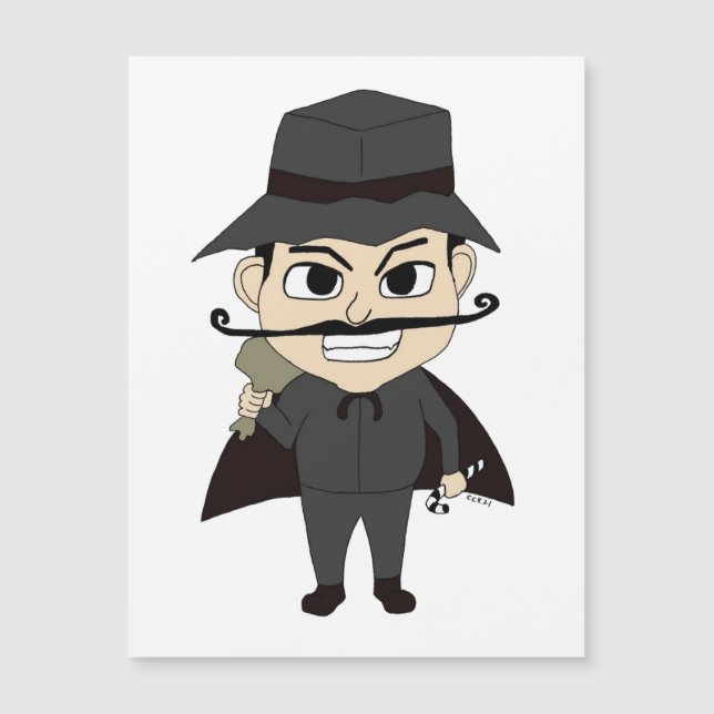 Weihnachtsschurke Magnetkarte (Vorderseite)