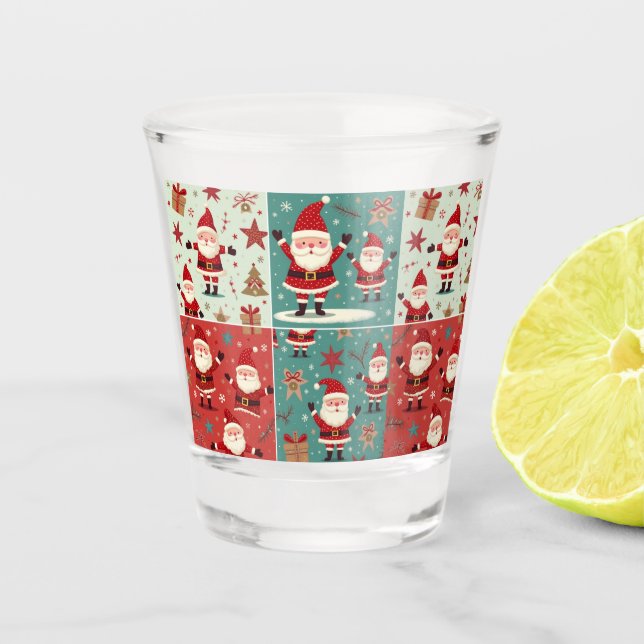 Weihnachtsschuss-Brille Schnapsglas (Vorderseite)