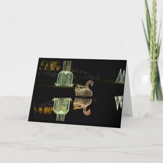 Weihnachtsschwan 2 2016 feiertagskarte (Vorderseite)