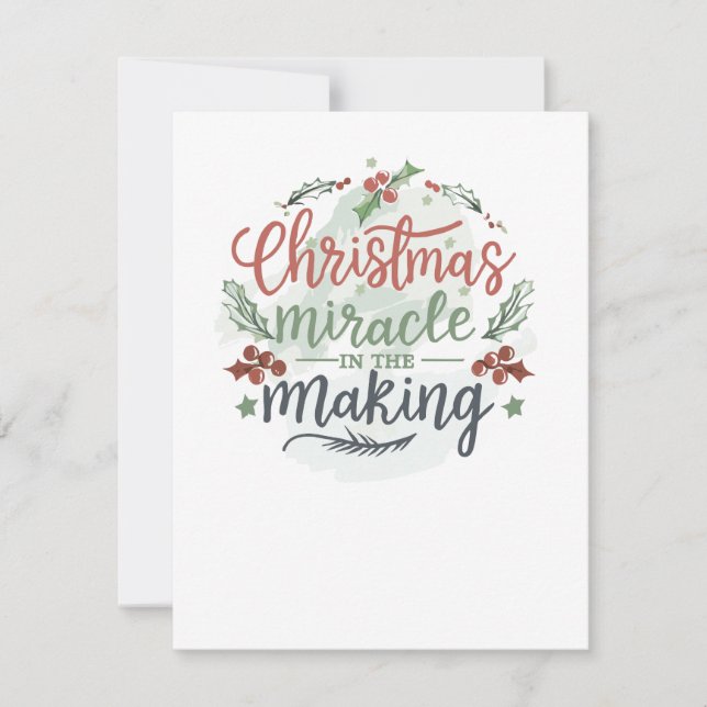 Weihnachtsschwangerschaft Ankündigung (Vorderseite)