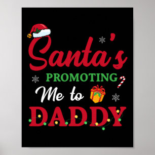 Weihnachtsschwangerschaft Ankündigung Neuer Papa M Poster