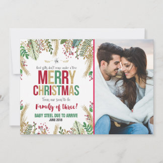 Weihnachtsschwangerschaft Ankündigung Weihnachtska