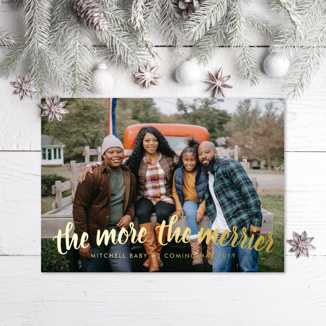 Weihnachtsschwangerschaft Folien Feiertagskarte (Von Creator hochgeladen)