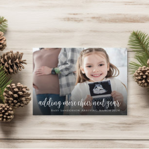 Weihnachtsschwangerschaft Ultrasound Familienfoto-