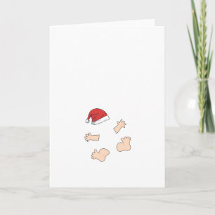 Weihnachtsschwangerschafts-kleine Sankt-Mama zum Feiertagskarte