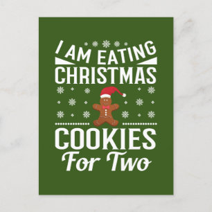 Weihnachtsschwangerschaftsankündigung Lebkuchen Feiertagspostkarte