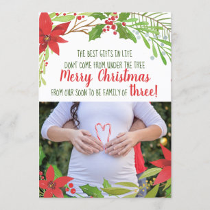 Weihnachtsschwangerschaftskarten Einladung