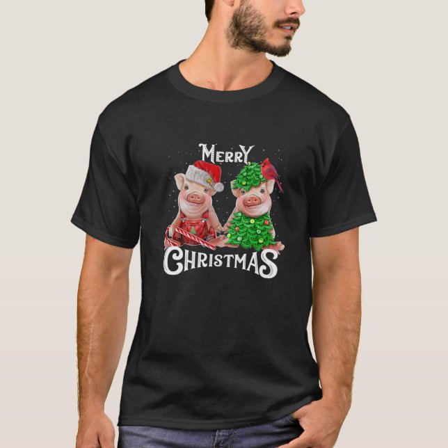 Weihnachtsschwärme Weihnachtsmannmütze für Mädchen T-Shirt (Vorderseite)