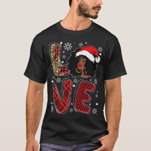 Weihnachtsschwarz-amerikanisches Kostüm Santa Mel T-Shirt
