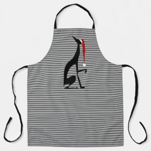 Weihnachtsschwarzer Hund Greyhound mit Weihnachtsm Schürze