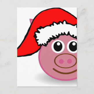 Weihnachtsschwein Feiertagspostkarte