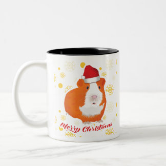 Weihnachtsschwein in der Guinea des Weihnachtsmann Zweifarbige Tasse