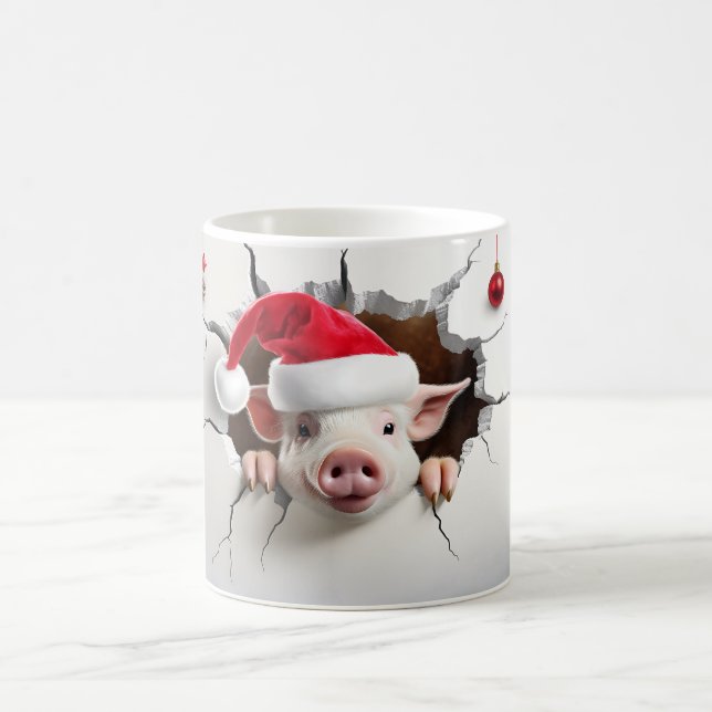 Weihnachtsschwein Kaffeetasse (Mittel)