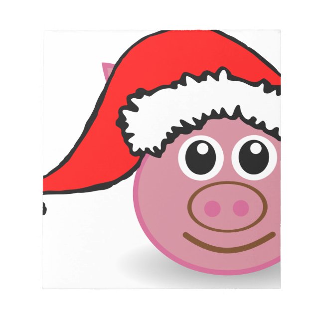 Weihnachtsschwein Notizblock (Vorderseite)