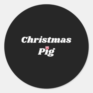 Weihnachtsschwein - Schweine- und Ferkelgeschenke Runder Aufkleber