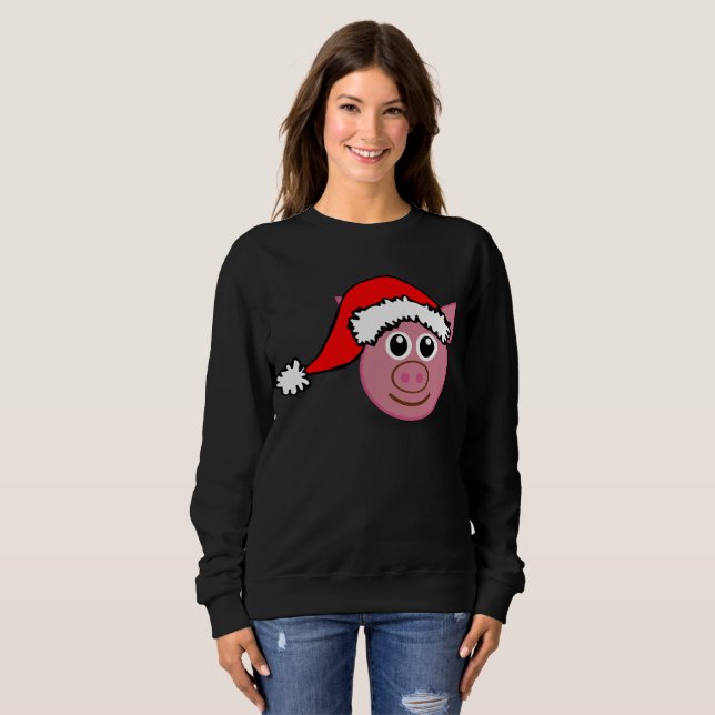 Weihnachtsschwein - Sweatshirt (Vorne ganz)