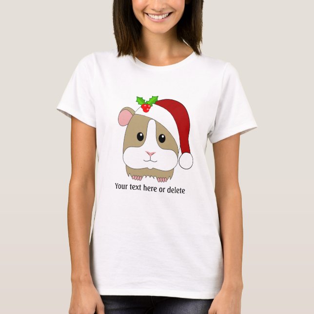 Weihnachtsschweine in Weihnachtsmannmütze Personal T-Shirt (Vorderseite)