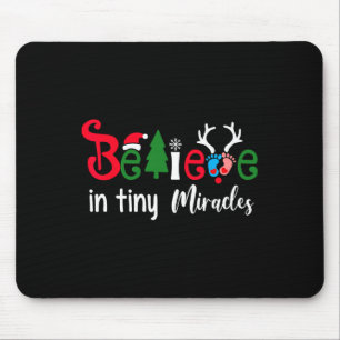 Weihnachtsschwester glauben an winzige Wunder Mousepad