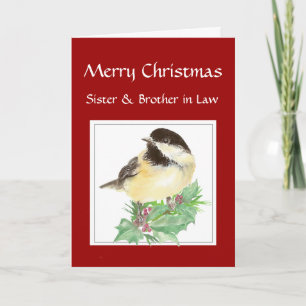 Weihnachtsschwester, Jurabrüder, Chickadee Bird Feiertagskarte