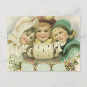 Weihnachtsschwester, Viktorianische Kinder Feiertagspostkarte