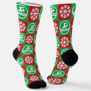 Weihnachtsschwimmen & Tauchen Schneeflocken Schwim Socken