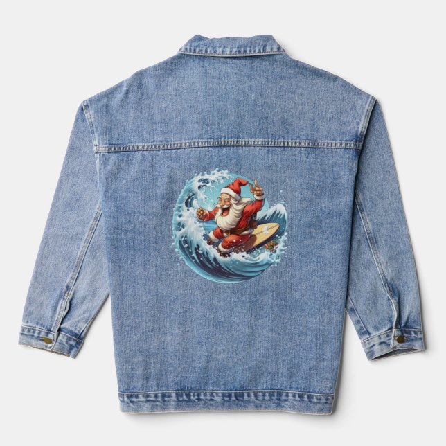 Weihnachtsschwimmen Weihnachten Jeansjacke (Rückseite)