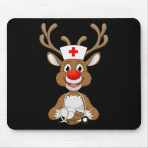 Weihnachtsscrub Top Rentier Scrubs Rubber Handschu Mousepad