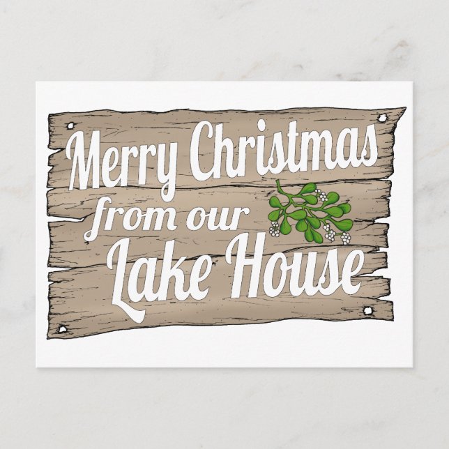 Weihnachtssee Feiertagspostkarte (Vorderseite)