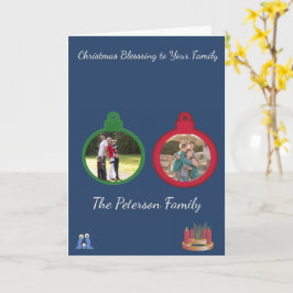 Weihnachtssegen-Christgeburt-Familienornament Karte