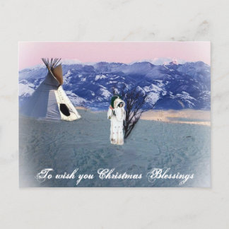 Weihnachtssegen Feiertagspostkarte