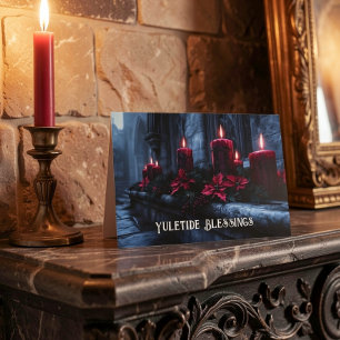 Weihnachtssegen Gothic Weihnachtskerzen Feiertagskarte