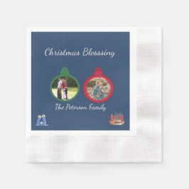Weihnachtssegen Heilige Geburt | 2 Fotos Serviette