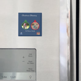 Weihnachtssegen Krippenszene Namensschmuck Kunst Magnet