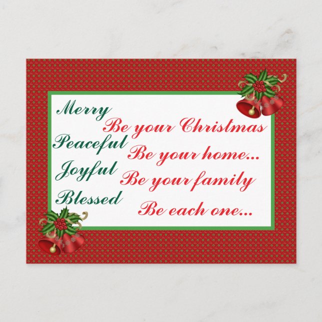 Weihnachtssegen Postkarte (Vorderseite)