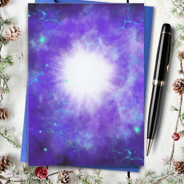Weihnachtssegen Stern von Bethlehem Kunst (Christmas star modern abstract religious personalized holiday greetings card)