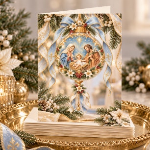 Weihnachtssegen von Ihrem Pfarrpriester Dankeskarte