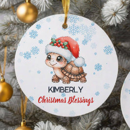 Weihnachtssegmente niedliche Schildkrötendekoratio Keramik Ornament