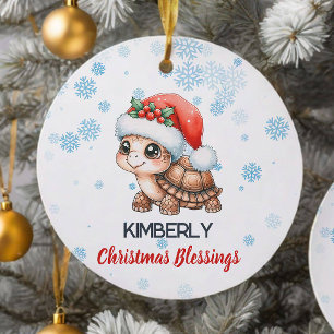 Weihnachtssegmente niedliche Schildkrötendekoratio Keramik Ornament