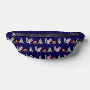 Weihnachtsseichhörnchen Roastnüsse auf Log Fire Bauchtasche