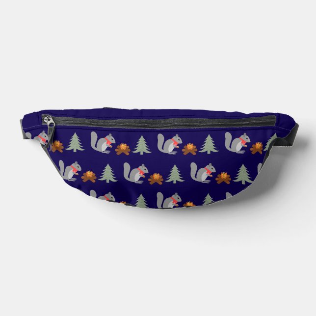 Weihnachtsseichhörnchen Roastnüsse auf Log Fire Bauchtasche (Ablage )