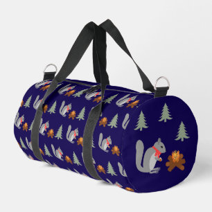 Weihnachtsseichhörnchen Roastnüsse auf Log Fire Duffle Bag