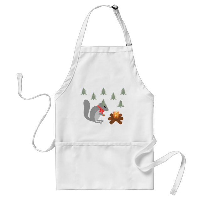 Weihnachtsseichhörnchen Roastnüsse auf Log Fire Schürze (Vorne)