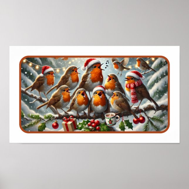 Weihnachtsserenade der amerikanischen Robins Poster (Vorne)