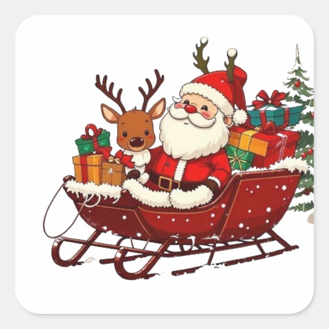 Weihnachtsserie 4 - Sleigh Stickers (Vorderseite)